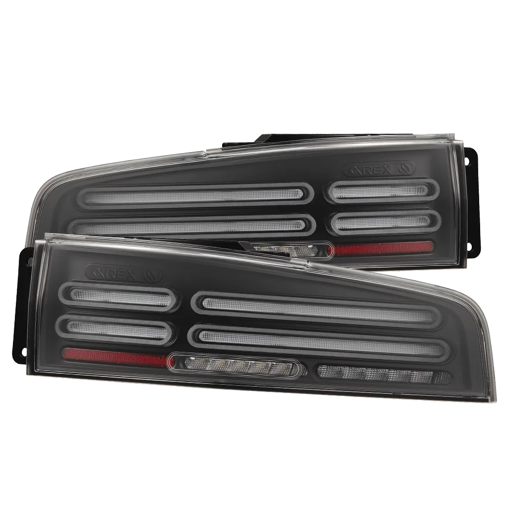 691012 – ALPHAREX USA Tail Light Assembly, Prismatic LED Smoked Polycarbonate Lens Black Polypropylene Housing Red Pa...